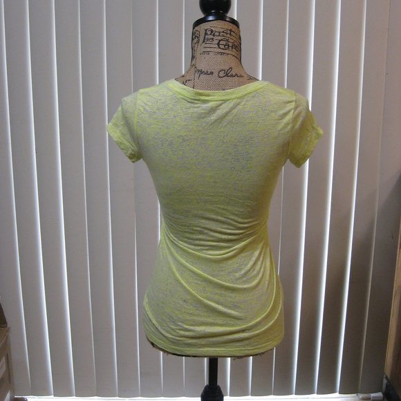 NWOT Express yellow graphic tee t shirt top XS extra small - Picture 4 of 6